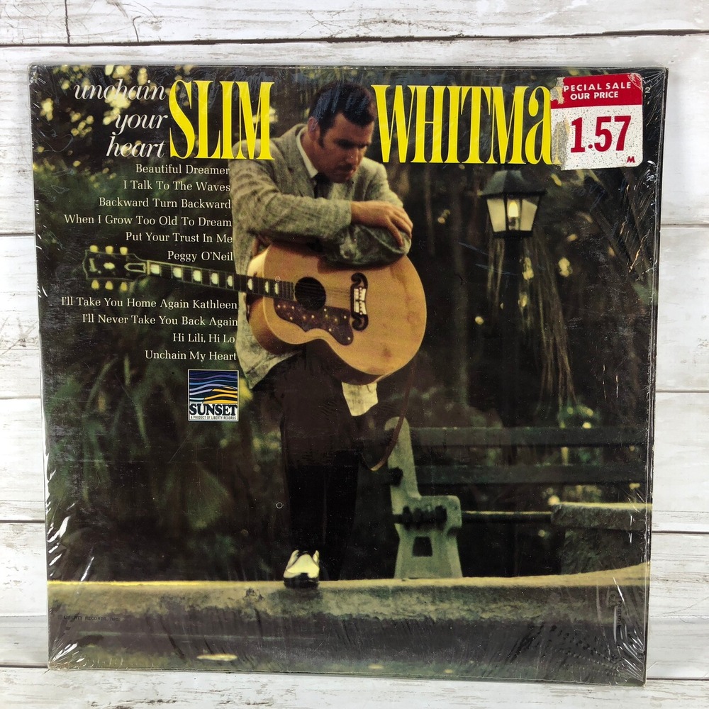 Slim Whitman Unchain Your Heart Vinyl LP Sunset Records SUM-1112 Country Mono